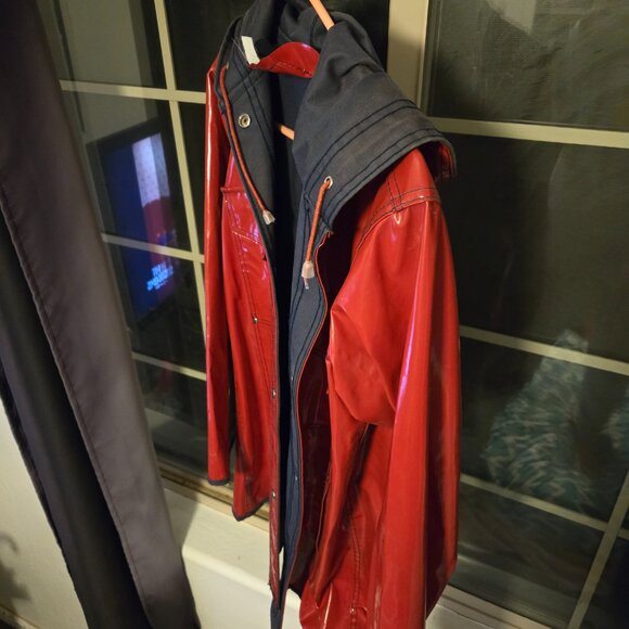 Lot One of Boston Red Raincoat. - Picture 2 of 4